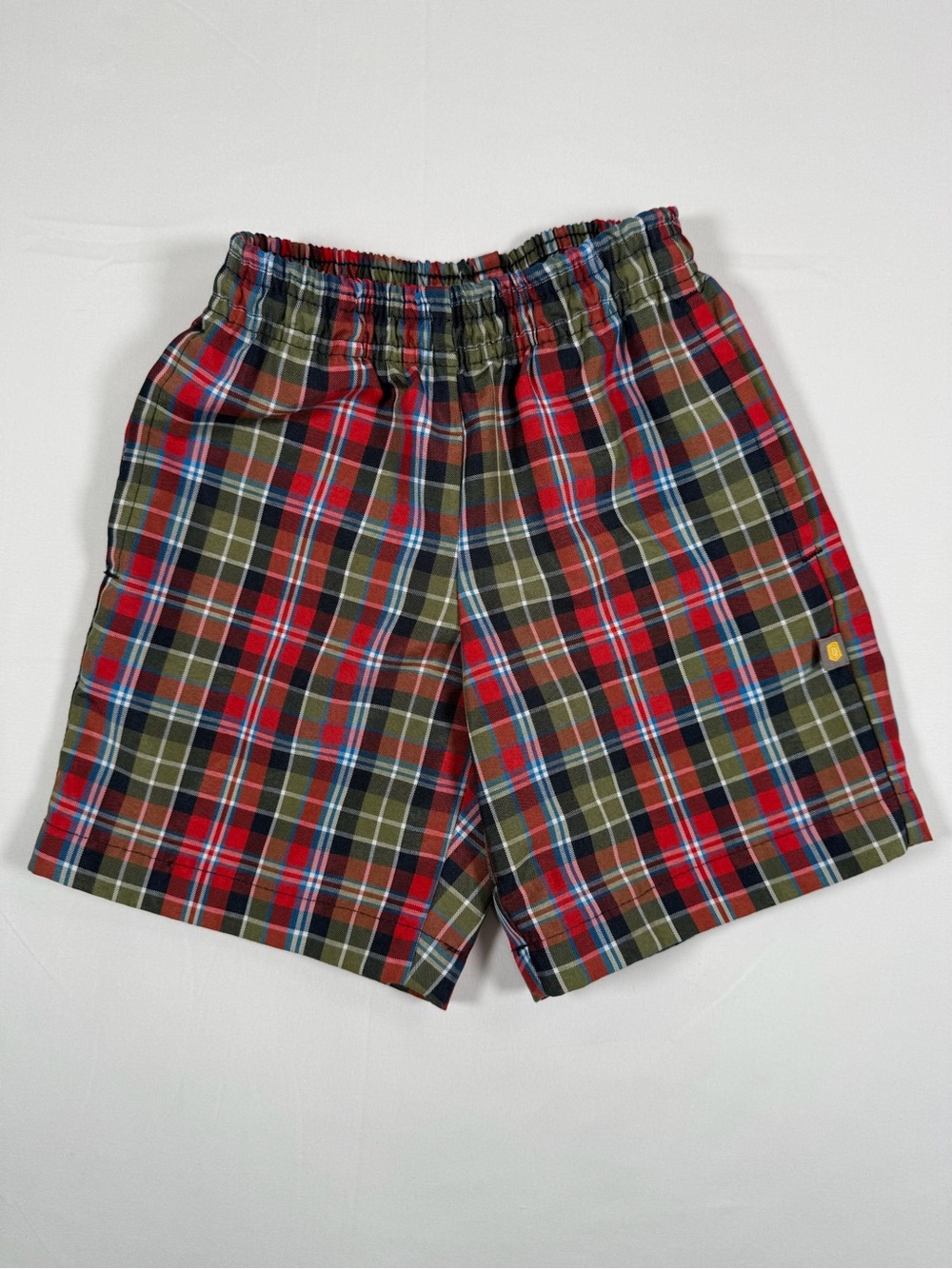 DENNIS Kids Plaid Pull On Shorts 5 Ridgeland Red Green Preppy School Uniform